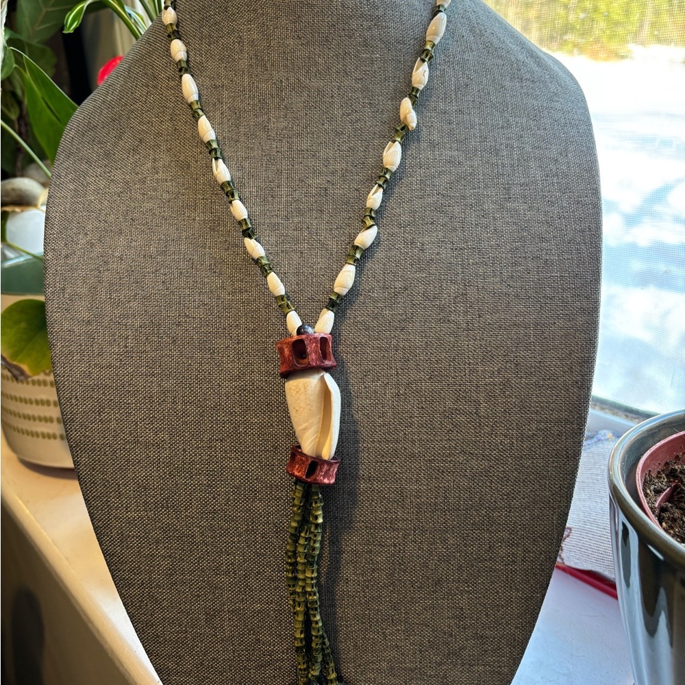 Artisan Shell & Bead Necklace